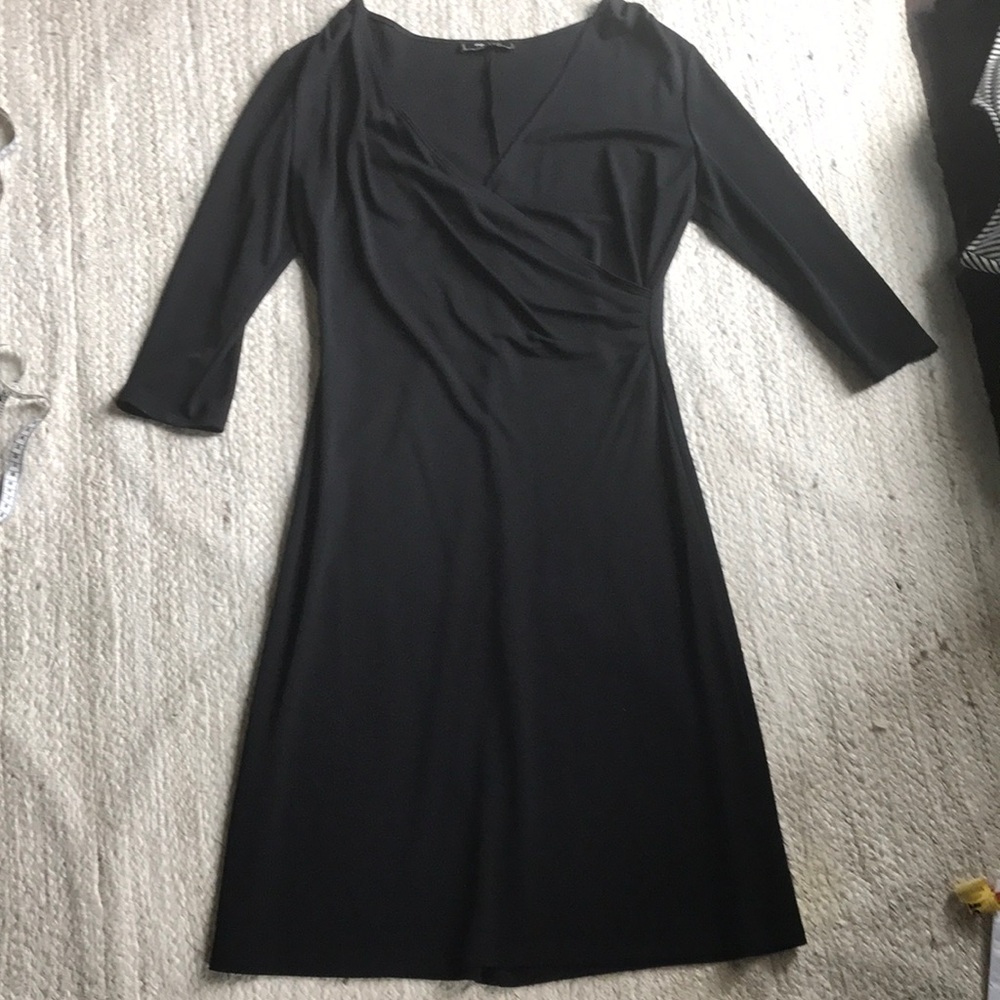 Classic black wrap dress